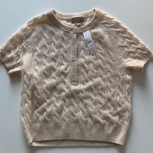 J Crew cable kit short sleeve sweater. Size XS